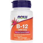NOW Foods NOW Vitamin B12 with Folic Acid 1000 mcg, 100 pastilek – Hledejceny.cz