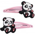 Sponky s pandou, 2 ks Barva: růžová – Zboží Mobilmania