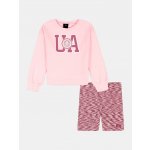 Under Armour dívčí Set Ua Crewneck Bike Short Set růžová – Sleviste.cz