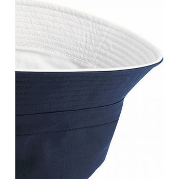 Beechfield Oboustranný keprový klobouček s prošívanými očky modrá námořní bílá