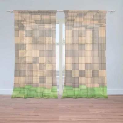 Záclony Blocks 3D: 2ks 150x250cm – Hledejceny.cz