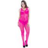 Bodystocking Bdsm-Boundage-Shop Síťovaný bodystocking s odhaleným rozkrokem w253 Rose red