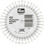 PRYM Špendlíky s perličkovou hlavičkou, 0,58 x 40 mm, stříbrné barvy, 40 ks – Zboží Dáma