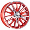 CMS C23 6x15 4x100 ET46 red polished