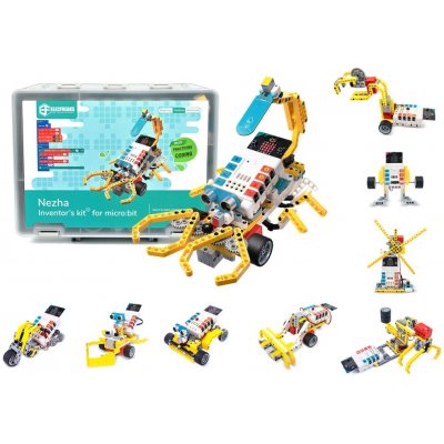 ElecFreaks Nezha Inventor's Kit V2 pro mladé vynálezce + adaptéry pro Fischertechnik Varianta kitu: s deskou micro:bit V2.21 – Zboží Dáma