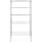Hendi Regál s 5 policemi, Chrom, 910x455x(H)1830mm – Sleviste.cz
