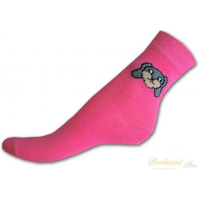 Nepon Dětské bavlněné ponožky Pejsek růžový