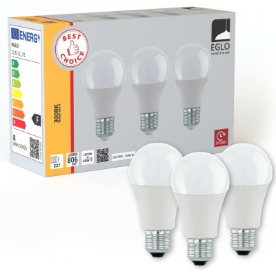 Eglo LED žárovka E14 P45 4,9W 470lm 3000K 45 x 78 mm opálová 3 ks – Hledejceny.cz