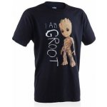 CurePink pánské tričko Guardians Of The Galaxy 2 Strážci Galaxie 2 I Am Groot Scribbles černé – Hledejceny.cz