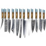 Sada damaškových kuchyňských nožů MO 39204 12ks Modrá – Zboží Dáma