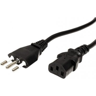 Value Kabel síťový Itálie, CEI 23-16 (typ L) - IEC320 C13, 1,8m, černý - 19.99.2072 – Zboží Živě
