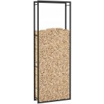 VidaXL Ocel 80 x 28 x 222 cm matný černý – HobbyKompas.cz