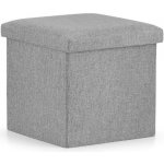 TRENDIE Skládací taburetka s úložným prostorem "L" světle šedá – Zboží Dáma