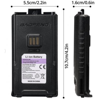 Baterie akumulátor BAOFENG UV-5RM USB-C 2500 mAh – Zboží Živě
