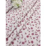 Látka 100% bavlna - růžičky a vínová srdíčka na béžové – Hledejceny.cz