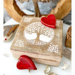 Dřevěné krabičky z manga se stromem života velká 17,5cm – Zboží Dáma