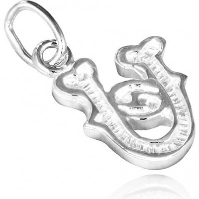 Šperky eshop Stříbrný přívěsek 925 písmeno U s dekorací Q1.12 – Zboží Mobilmania