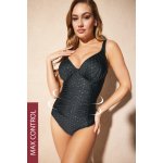 Astratex Zeštíhlující jednodílné plavky Maia Glitter Black černá – Sleviste.cz