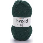 YarnArt pletací příze TWEED 232 tmavě zelená s barevnými nopky, 100g/300m – Hledejceny.cz