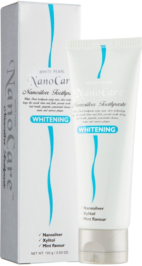 White Pearl NanoCare Whitening bělicí pasta se stříbrem 100 ml