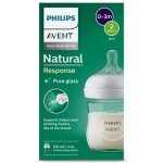 Avent Philips láhev Natural Response skleněná transparentní 120 ml – Sleviste.cz