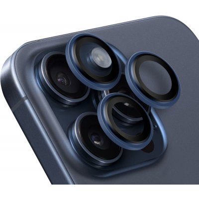 Obal:Me ochrana čoček pro Apple iPhone 15 Pro-15 Pro Max Blue Titanium 139402 – Zboží Živě