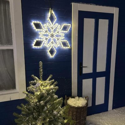 DECOLED Easy Fix 2D LED světelná vločka XI, závěsná, Ø 88 cm, teple bílá – Hledejceny.cz