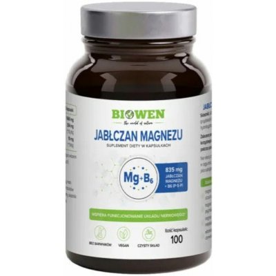Biowen Malát hořečnatý 835 mg s vitaminem B6 P-5-P 100 kapslí – Hledejceny.cz
