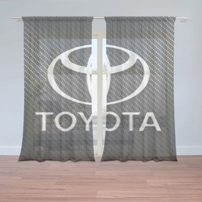 Sablio Záclony Toyota Carbon: 2ks 150x250cm – Zboží Mobilmania