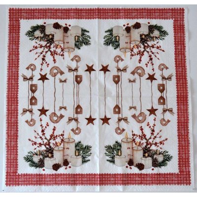 Ubrousek na decoupage Zima a Vánoce Vánoční přání – Sleviste.cz