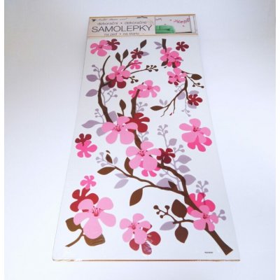 Room Decor Samolepky na zeď purpurovo-fialová větvička 69 x 32 cm 1 kus – Zboží Dáma
