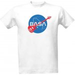 Tričko s potiskem Basa NASA pánské Bílá – Zboží Mobilmania
