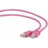 síťový kabel Gembird PP12-0,5M/RO UTP Cat5e Patch, 0,5m, růžový