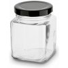 Zavařovací sklenice Tadar Sklenice zavařovací čtverec Belo víčko TO48 černé 150ml