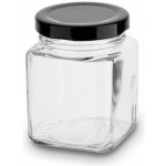 Tadar Sklenice zavařovací čtverec Belo víčko TO48 černé 150ml – Zboží Dáma