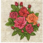 Ubrousek 33x33cm RŮŽE – Zboží Dáma Ubrousek 33x33cm RŮŽE – Zboží Dáma