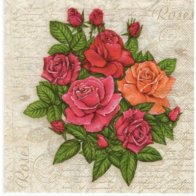 Ubrousek 33x33cm RŮŽE – Zboží Dáma Ubrousek 33x33cm RŮŽE – Zboží Dáma