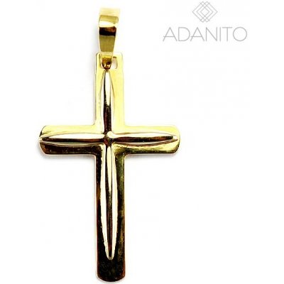 Adanito BRP0682G Zlatý přívěsek křížek – Zboží Mobilmania