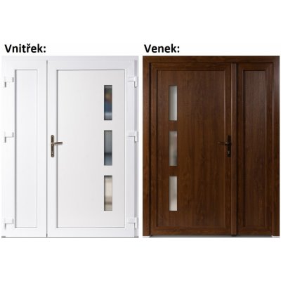 Soft Julie Panel Plný Zlatý dub/bílá 150 x 200 cm – Sleviste.cz