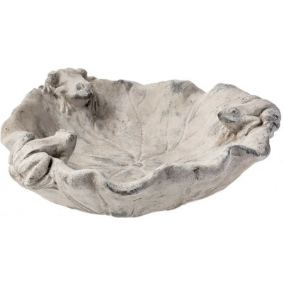 DRAGIMEX Pítko pro ptáky list s žábami z betonu 21,5 x 6 cm, 1 ks – Sleviste.cz