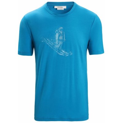 Icebreaker Mens Tech Lite II SS Tee Skiing Yeti Geo blue – Hledejceny.cz