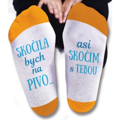 Nekupto Rodinné dárky s humorem ponožky Skočila bych na pivo 014 – Zbozi.Blesk.cz