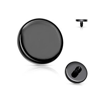 Šperky4U náhradní černá placička závit ND007-03K – Zboží Dáma