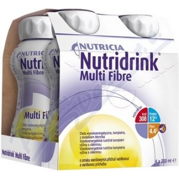 NUTRIDRINK MULTI FIBRE S PŘÍCHUTÍ VANILKOVOU POR SOL 4X200ML