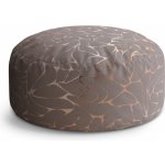 Sablio Taburet Circle Béžové vzorce: 40x50 cm – Zboží Dáma