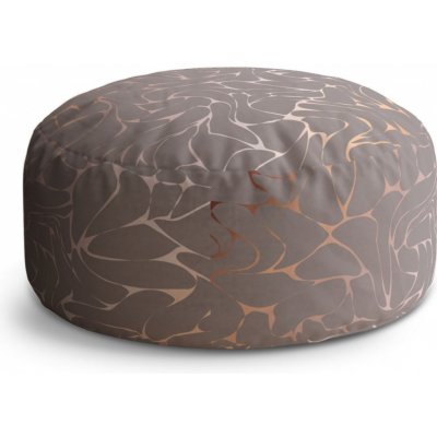 Sablio Taburet Circle Béžové vzorce: 40x50 cm – Zboží Dáma