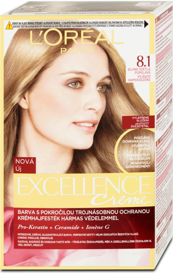 L'Oréal Excellence 8,1 blond popelavá světlá od 129 Kč - Heureka.cz