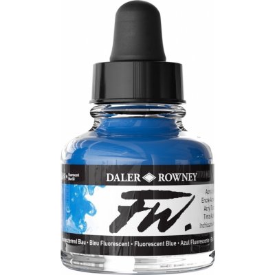 Daler Rowney FW Akrylový tuš Fluorescent Blue 29,5 ml 1 ks – Zboží Mobilmania