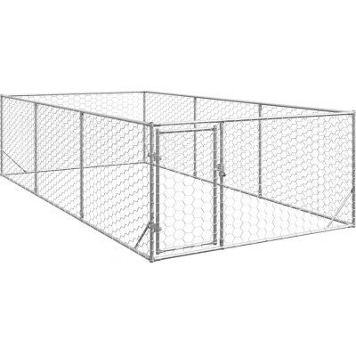 vidaXL Venkovní psí bouda s dveřmi 200 x 400 x 100 cm pozinkovaná ocel 11461.4105412 – Hledejceny.cz