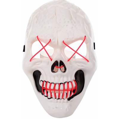 Verk Děsivá svítící maska lebka bílorůžová